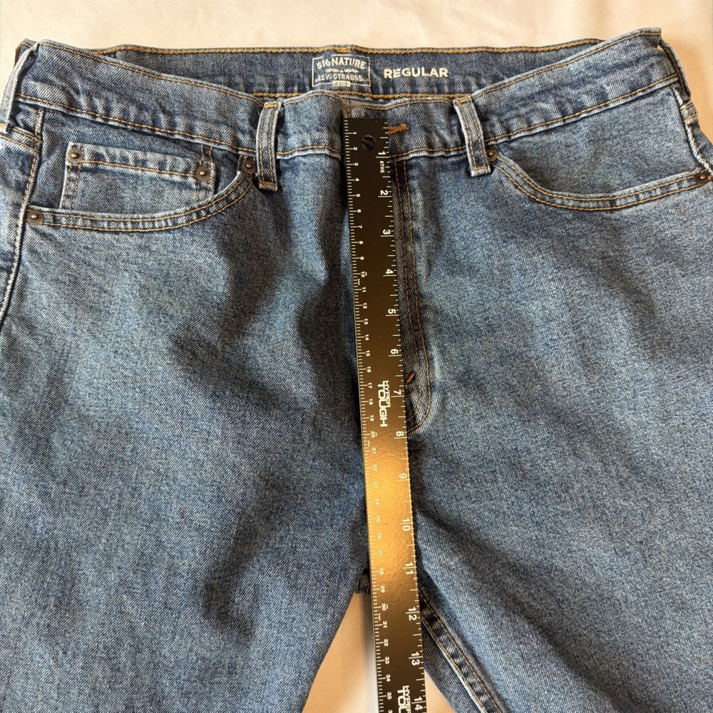 Pre-owned Levi's Strauss Signature Regular Fit Straight Jeans Men's 36x30 Denim - Picture 2 of 8